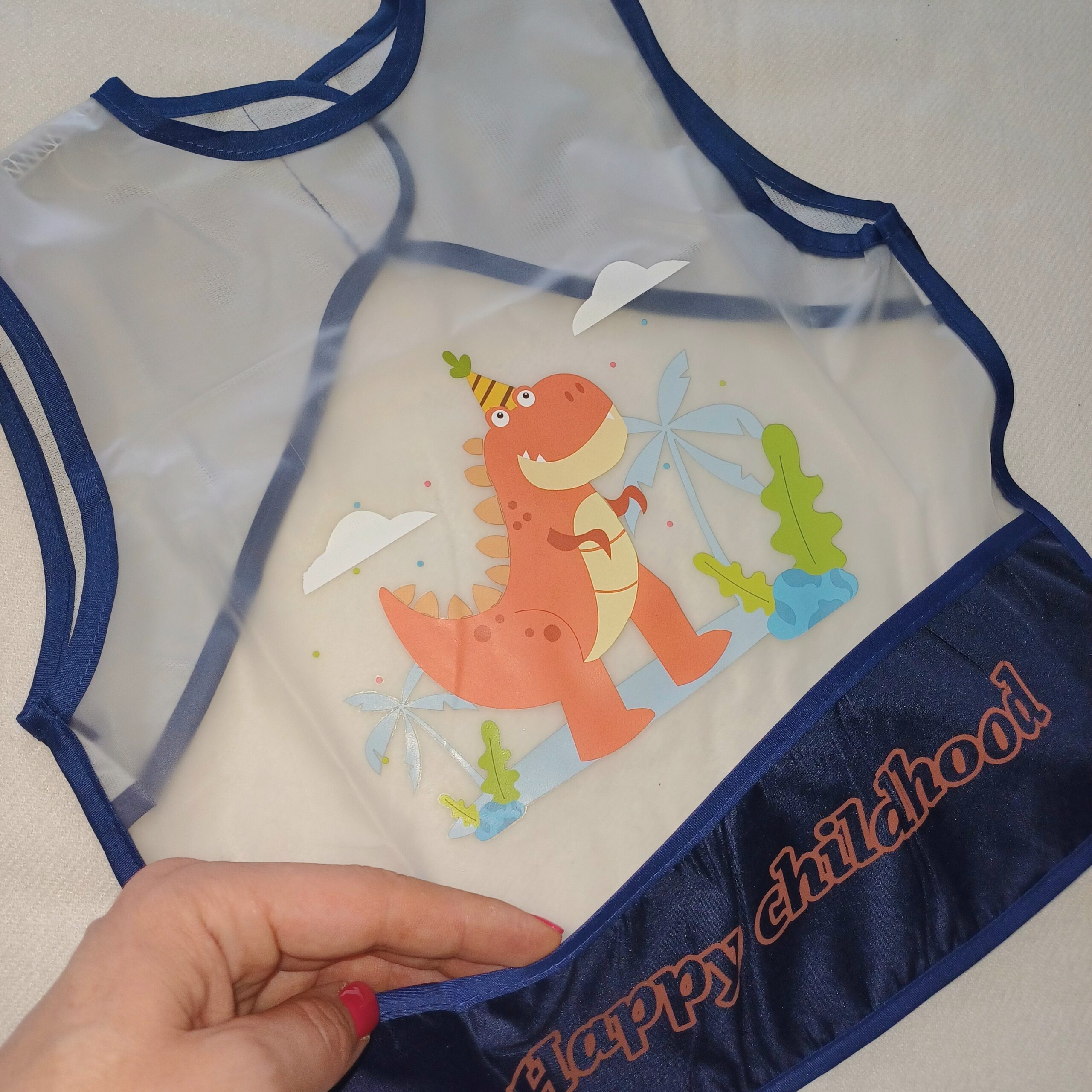 Bavoir bebe transparent Petit Dragon – Image 2