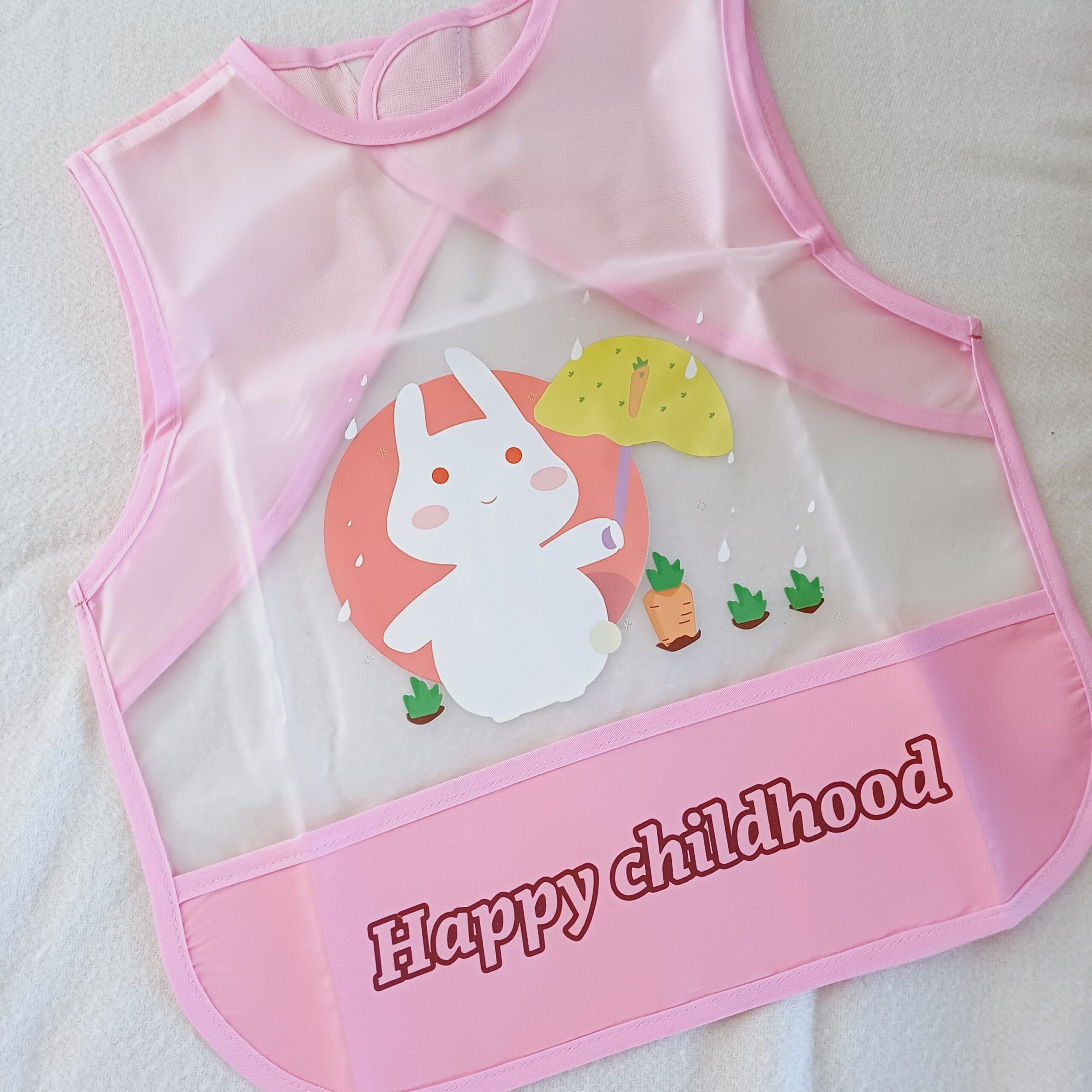 Bavoir bébé transparent Petit Lapin – Image 2