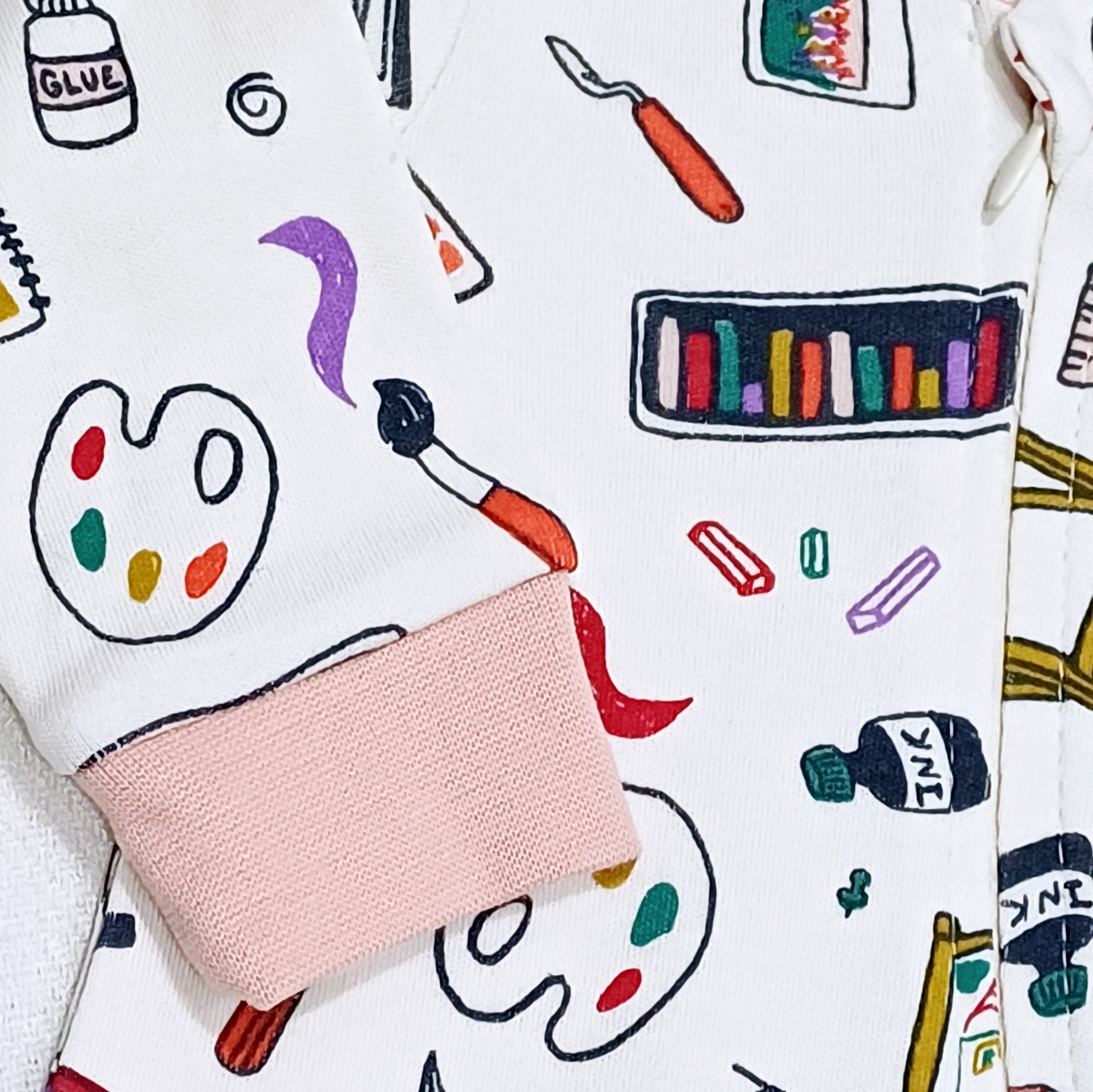 Pyjama Peintures avec fermeture éclair pour bébé de 0 à 9 mois – Image 2