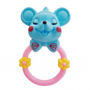 Hochet de bébé Souris Bleue