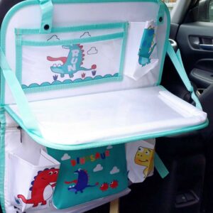 Transformez vos trajets en voiture avec ce sac-table bébé pour siège auto, pratique et amusant avec des illustrations de dinosaures. Rangement organisé et facile à installer, il divertit et aide à maintenir tout en ordre pendant le voyage.