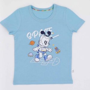 Découvrez notre adorable T-shirt bleu "Space" pour les petits aventuriers de 2 à 3 ans !