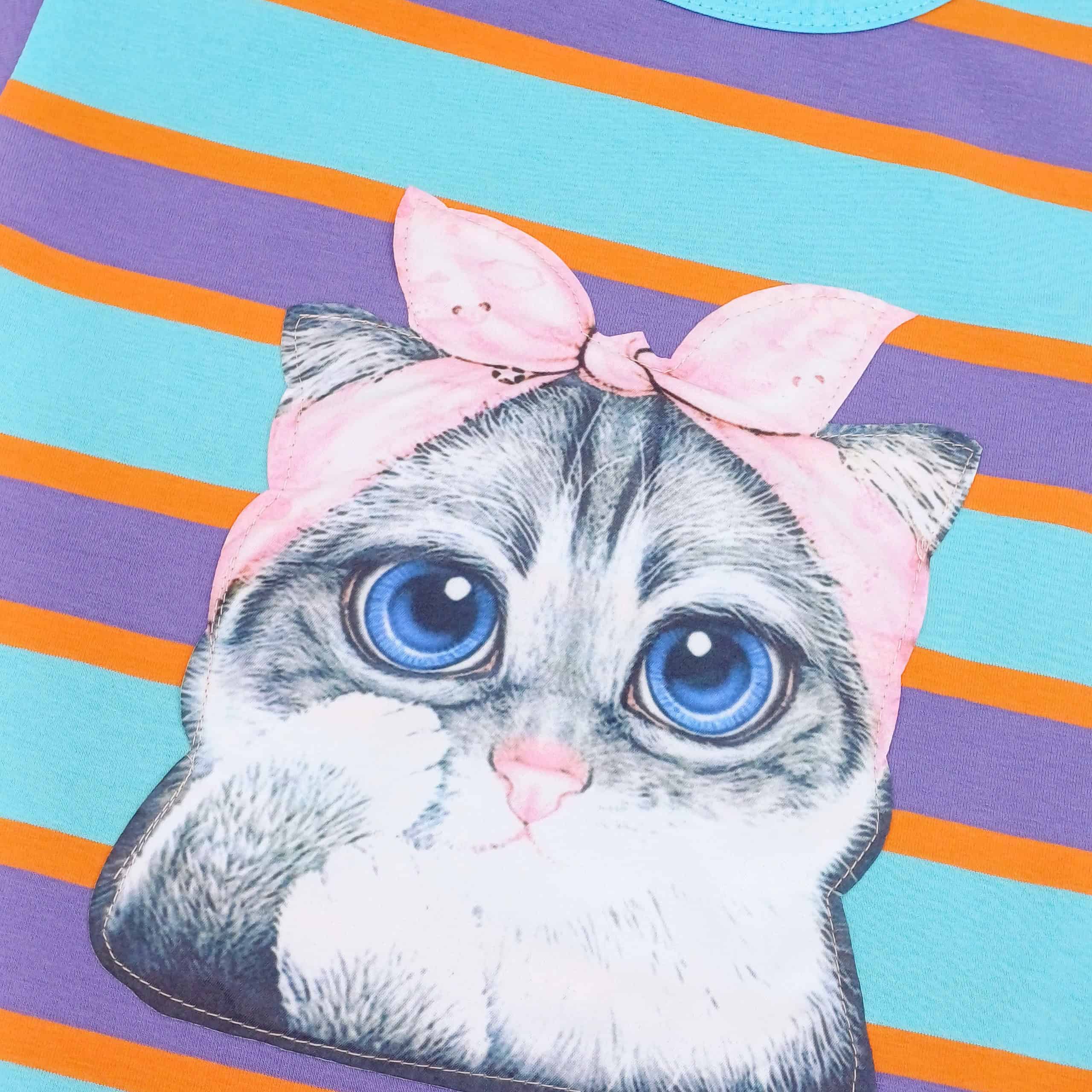 T-shirt enfant fille Chat age 4-5 ans – Image 2