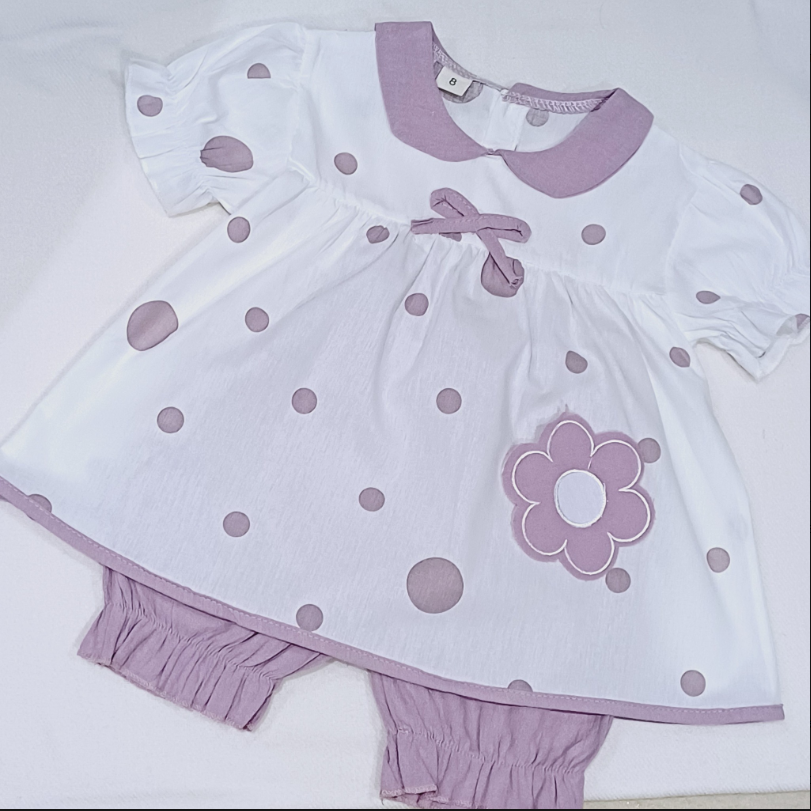 Vêtement fille - Robe à pois avec short bouffant (1.5 et 2.5 ans) – Image 3