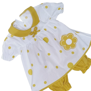 Vêtement fille - Robe à pois avec short bouffant. (2 ans, 2.5 ans)