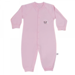 grenouillère bébé fille rose avec motif panda en coton doux