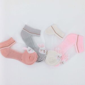 Lot de 4 paires de chaussettes pour fille de 1 à 2 ans