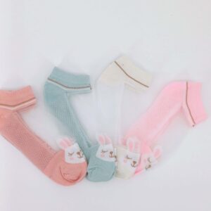 Lot de 4 paires de chaussettes pour fille de 3 à 5 ans
