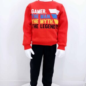 Découvrez l'ensemble garçon "Gamer. The Man. The Myth. The Legend." (5-8 ans) pour l'hiver. Confortable et stylé avec intérieur molletonné. Boutique pour enfants en Belgique.