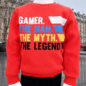 Ensemble Garçon "Gamer. The Man. The Myth. The Legend." – Sweat et Pantalon, hiver (5-8 ans)