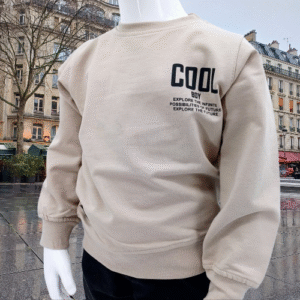 Découvrez notre sweat-shirt pour garçons 'Cool Boy', taille 1 à 4 ans. Confortable et tendance, il allie coton doux, polyester durable et élasthanne pour un style parfait. Disponible en beige.