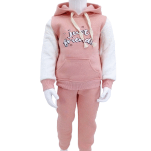 Craquez pour cet ensemble d'hiver adorable pour filles, avec sweat à capuche et pantalon chaud. Parfait pour garder votre enfant stylé et confortable durant les journées froides