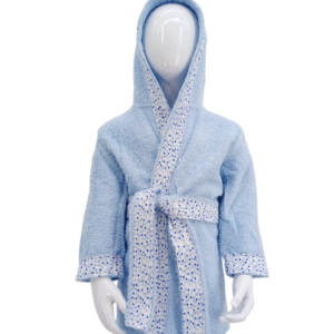 Peignoir en éponge pour enfants avec capuche, doux et absorbant. Disponible en tailles 1-5 ans. Confort optimal et style élégant pour les tout-petits. Commandez dès maintenant !