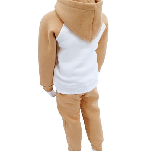 Ensemble enfant en coton 100% avec intérieur molletonné "L'amour est déclaré" – Âge 2-5 ans, pour l'hiver