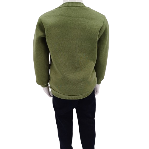 Ensemble fille en coton 100% avec intérieur molletonné "Bear Please", idéal pour l'hiver. Sweat et pantalon assortis pour filles et garçon de 1 à 3 ans.