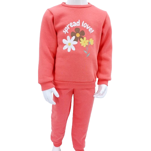 Ensemble sweat "Spread Love" et pantalon pour l'hiver – (5-8 ans) – Image 6