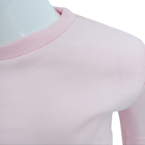 T-shirt rose à manches longues pour enfant, en 95% coton et 5% lycra, offrant confort et flexibilité. Disponible en tailles 1 à 4 ans, parfait pour un look décontracté ou en superposition.