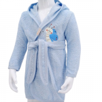 Peignoir bébé en coton 100% avec capuche et motif animal – Âge 0-1 an et 1-2 ans garçon