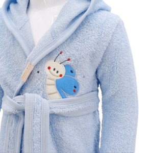 Peignoir bébé en coton 100% avec capuche et motif animal – Âge 0-1 an et 1-2 ans garçon