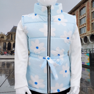 Veste sans manches pour enfants, de couleur dorée et fabriquée en Turquie, est parfaite pour les jeunes filles de 3 à 5 ans.
