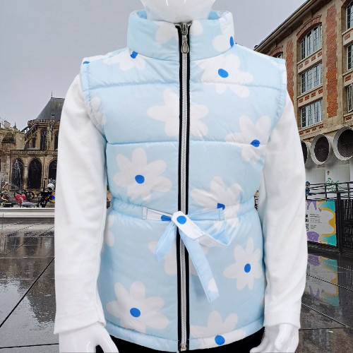 Veste sans manches pour enfants, de couleur dorée et fabriquée en Turquie, est parfaite pour les jeunes filles de 3 à 5 ans.