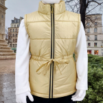 Veste sans manches pour enfants, de couleur dorée et fabriquée en Turquie, est parfaite pour les jeunes filles de 3 à 5 ans.