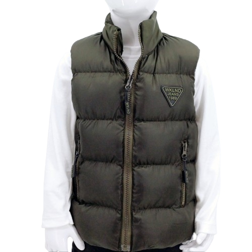 Gilet matelassé garçon - Couleur kaki foncé, automne