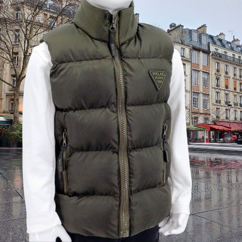 Gilet matelassé garçon - Couleur kaki foncé, automne