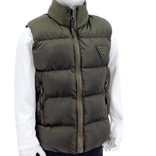 Gilet matelassé garçon - Couleur kaki foncé, automne