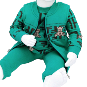 Ensemble Bébé en Coton- 3 Pièces (0-3, 3-6 et 6-9 mois.)