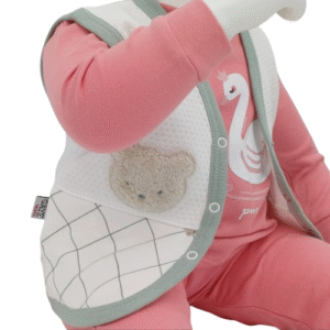 Gilet Bébé en Coton et Viscose - "Petit Ours" 0-1 mois, 1-3 mois, 3-6 mois, et 6-9 mois