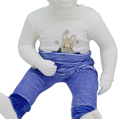 Ensemble Bébé Veste, Pantalon et Body (0-9 mois) en velours – Image 5