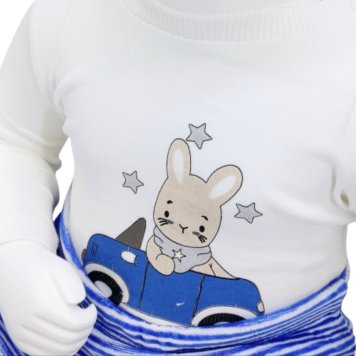 Ensemble bébé 3 pièces en velours, comprenant veste à capuche, pantalon et body (0-9 mois). Design mignon et confort optimal, parfait pour l'hiver.