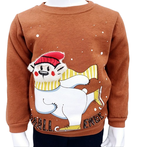 Ensemble pour enfant en coton 100%, comprenant un pull "Challenge" avec motif d'ours et un pantalon confortable. Taille 1 à 3 ans. Parfait pour l'hiver et les moments de jeux !