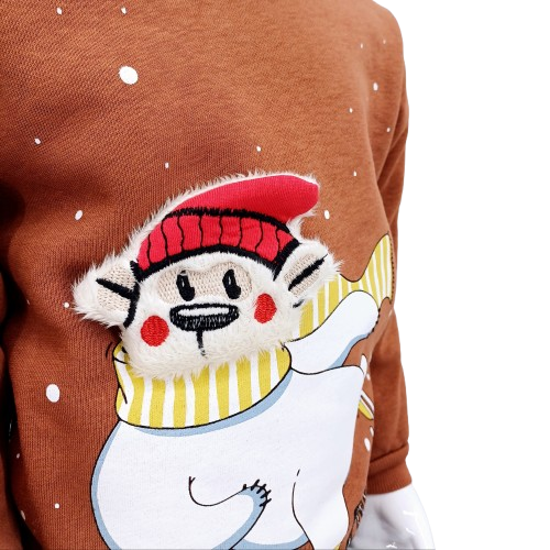 Ensemble pour enfant en coton 100%, comprenant un pull "Challenge" avec motif d'ours et un pantalon confortable. Taille 1 à 3 ans. Parfait pour l'hiver et les moments de jeux !