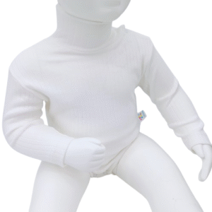 Body Col Roulé Bébé en 100% Coton - Manches Longues Hiver (0-3,3-6,6-9 mois)