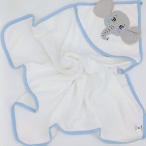 Cape de bain bébé éléphant - 80x90 cm