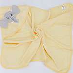 Cape de bain bébé éléphant - 80x90 cm