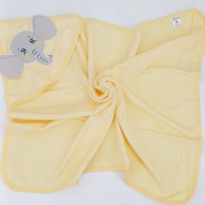 Cape de bain bébé éléphant - 80x90 cm