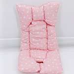 Coussin de confort pour poussette et siège auto avec motif étoiles, anti-transpiration et facile à installer, pour un trajet agréable et sécurisé pour bébé.