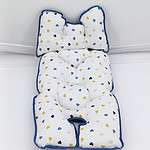 Coussin réducteur pour poussette et siège auto en coton 100%, conçu pour bébés de 6 mois à 1 an. Confortable, rembourré et facile à installer. Idéal pour les mamans en Belgique.