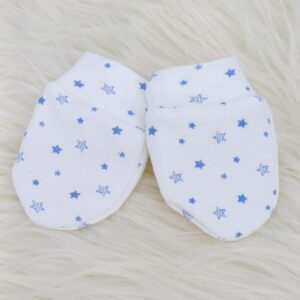 Lot de 2 paires de moufles anti-griffes pour bébé en coton