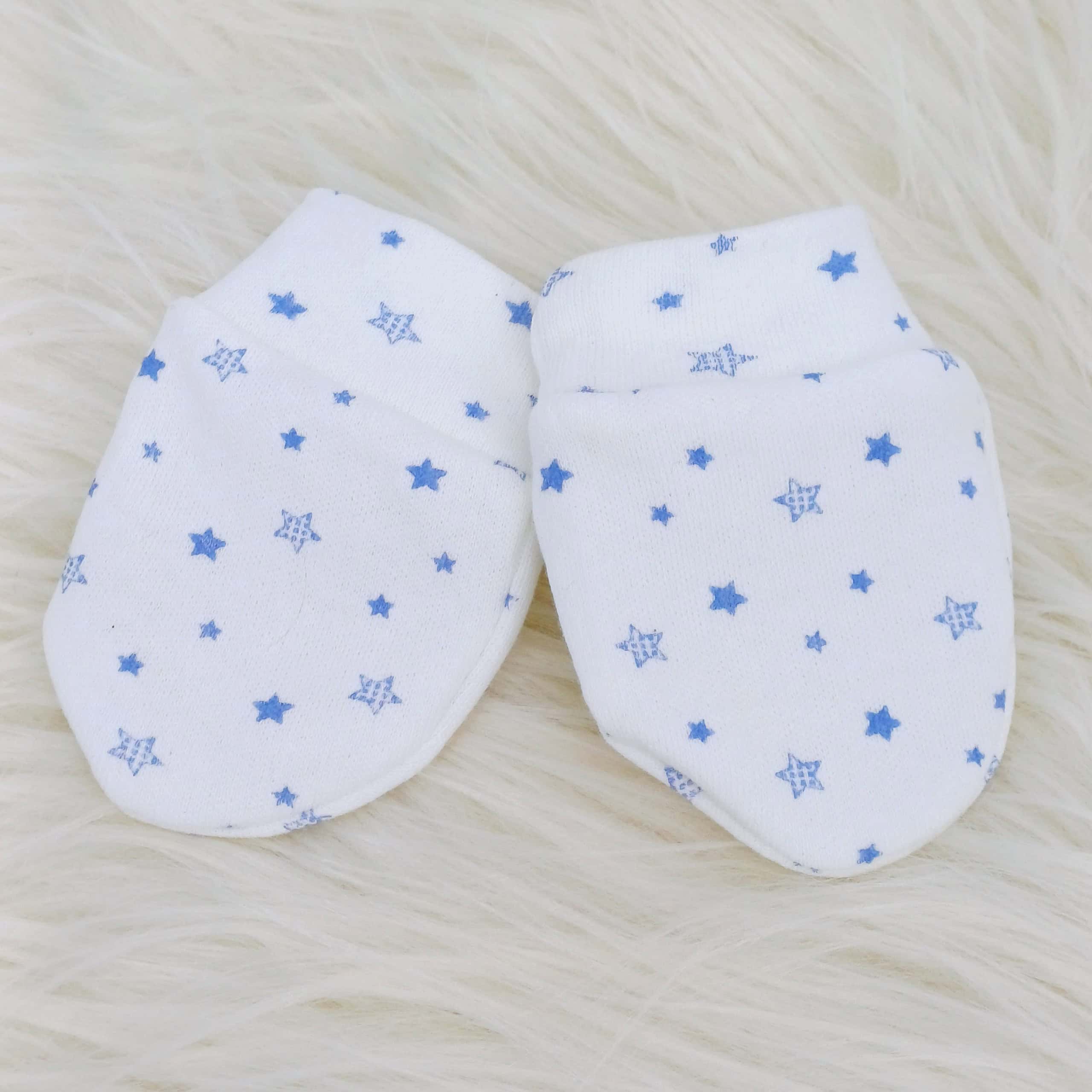 Lot de 2 paires de moufles anti-griffes pour bébé en coton