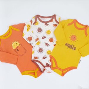 lot de 3 bodies à manches longues pour bébé