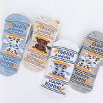 Lot de 4 chaussettes "Happy Bunny" pour bébé, 3-4 ans. Motifs amusants, en coton doux et respirant pour un confort optimal. Idéal pour tous les jours !