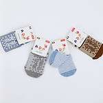 Lot de 4 paires de chaussettes bébé garçon (1-2 ans) en coton doux. Design antidérapant, idéal pour les premiers pas. Confort et sécurité garantis !