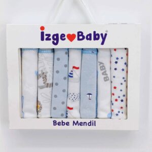 Lot de mouchoirs en coton pour bébé, avec un coin droit pour une fixation facile. Doux et délicats pour la peau sensible de bébé.