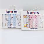 Lot de mouchoirs en coton pour bébé, avec un coin droit pour une fixation facile. Doux et délicats pour la peau sensible de bébé.