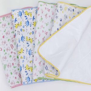 Protège-matelas bébé imperméable de 50x32 cm, en coton doux. Idéal pour protéger la literie en cas d'accidents.