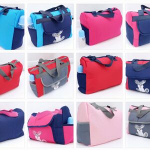 Sac élégant et pratique pour maman et bébé (37×26×15 cm) avec compartiments spacieux et poches extérieures. Design adorable et matériaux durables. Idéal pour vos sorties en Belgique !
